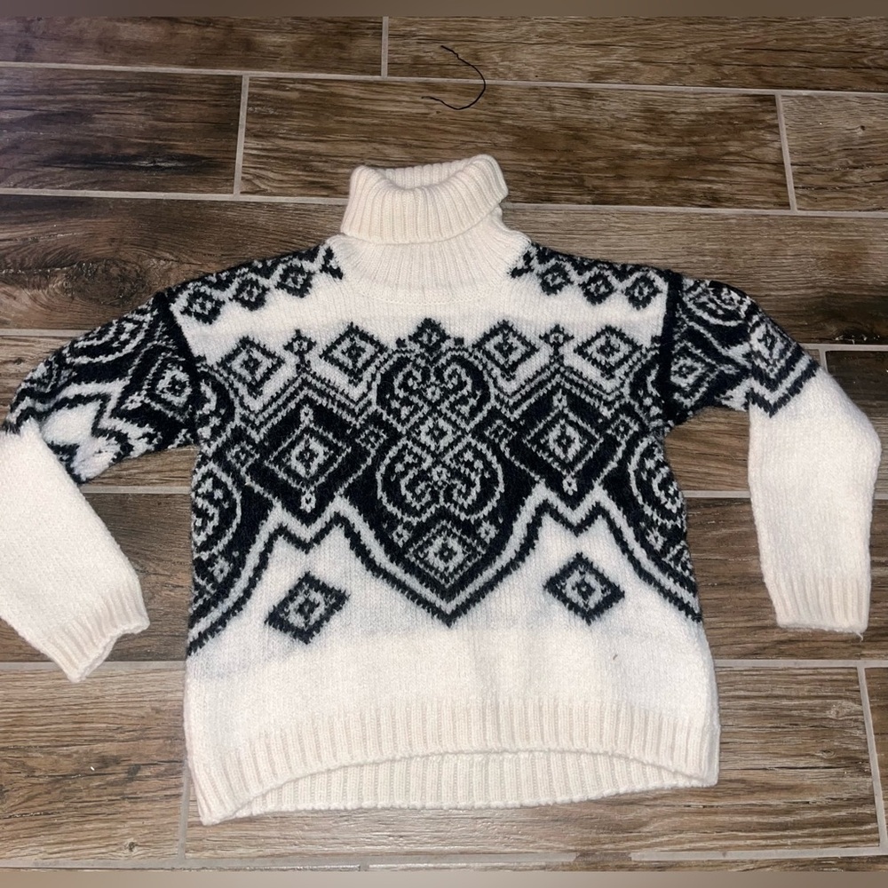Dale Of Norway Falun women’s turtleneck Sweater White Nordic - Picture 2 of 9